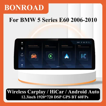 BONROAD Linux Wireless Carplay 60FPS Pentru BMW Seria 5 E60 2006 2007 2008 2009 2010 Multimedia Auto Radio Player Android Auto DSP