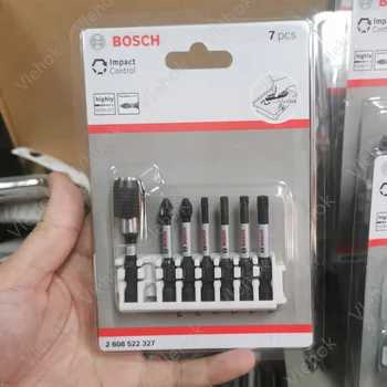 Bosch Professional 2608522327 7Pcs Șurubelniță Bit Setat Impact de Control T/PZ/PH Biți 50mm Suport Universal de Eliberare Rapidă Accesoriu