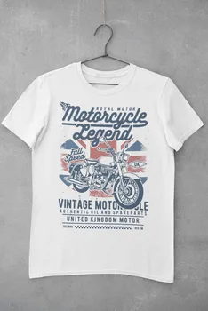 Britanic Motociclist Tricou Motocicleta Legenda Motocicletă Vintage Union Jack Clasic