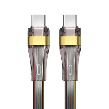 Cablecc USB-C Ultra Slim Plat Tip C Tip C USB2.0 Cablu de Date Putere de 65W Încărcare Rapidă pentru Laptop Tableta Telefon
