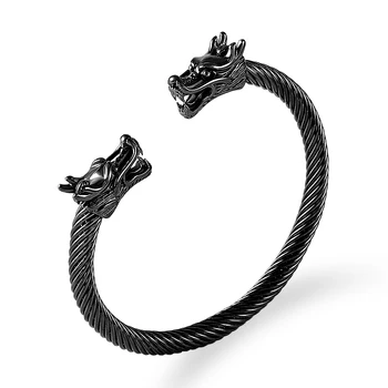 Cablul De Brățară Din Oțel Inoxidabil Bratara Dragon Negru Bijuterii De Moda Viking Bratara Barbati Bratara Cuff Brățară Femei
