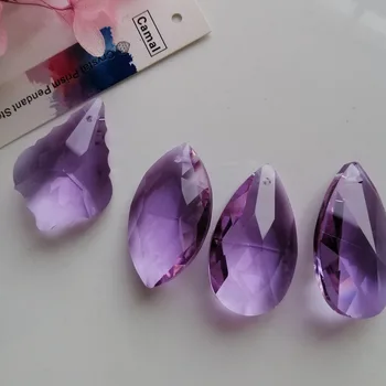 Camal 2 buc 4 Stiluri de Cristal Violet K9 Pandantive de Cristal Picătură de Prisme de Sticlă Șirag de mărgele Candelabru Meserii Parte Lampa DIY Agățat Decor Acasă