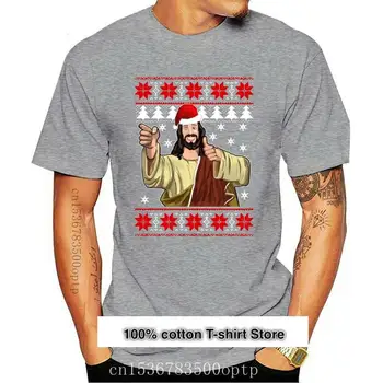 Camiseta de Navidad con sonrisa de Jesús, camiseta divertida de Navidad, camiseta de manga corta para S-5Xl, camiseta de Fitness