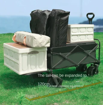 Camping cărucior remorcă tabără în aer liber pliere foarte mare camping carucior cosul de picnic masa
