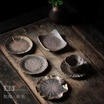 Ceai din ceramica Coaster Retro Dur Ceramica Coaster Izolare Pad Anti-opărire Suport de Ceașcă de Ceai Titularul Kung Fu Set de Ceai Zero Meci