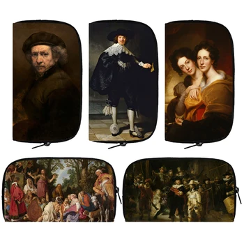 Celebrul Olanda Pictor Rembrandt Pictură În Ulei Portofel Arta Retro Moda, Posete Card De Credit Titular Cheie Monedă Geanta Cu Bani Mult Portofele