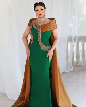 Celălalt Mal Verde Rochii de Bal Ciucure pentru Femei de Pe Umăr Elegant Ocazie Formale Rochie Arabia arabe 2023 فساتين السهرة