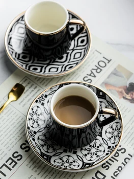 Ceramica ceașcă de cafea și fel de mâncare Nou produs Creativ Türkiye stil Italian espresso cup 80ml ceașcă de ceai după-amiaza