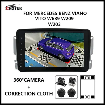 CHSTEK Qualcomm Radio Auto Android Multimedia DVD Player Camera video de 360° Carplay pentru Mercedes Benz Viano Vito W639 W209 W203 C-Class