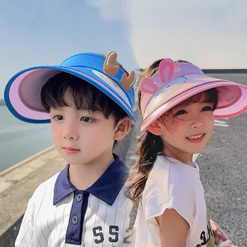 Copii Vara Ventilator/Răcire fără ventilator Margine Largă Pălărie Confortabil Respirabil Palarie de Soare Pentru Picnic, Camping Pălărie de Vară pentru Copii Pălărie de Top Gol