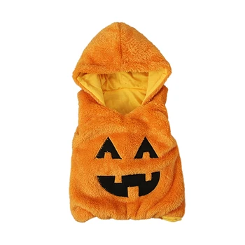 Copil nou-născut Costum de Halloween de Desene animate de Imprimare Fuzzy fără Mâneci V-Gât Capota Cosplay Haine pentru Băieți și Fete