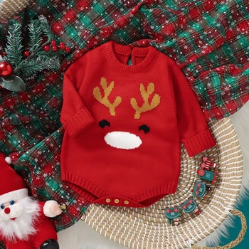Copilul Copilul De Crăciun Pulover Copil Fată Băiat Vesel Tricotate Cu Maneci Lungi Tricou Jumper Topuri Toamna Iarna Haine