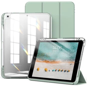 Cristal Greu Caz Acoperire pentru iPad 10 Gen Aer 4/5 10.9 inch Spate Transparent Alunecare Sertar Tip Capac Detașabil