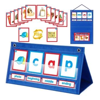 CVC Constructor Cuvânt Desktop Buzunar Graficul Cort Setul de Cărți pentru copii de Gradinita