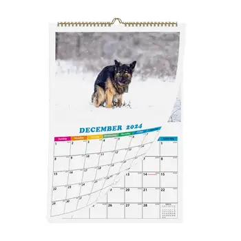 Câine Amuzant Caca Calendar Câini 2024 Hangable Lunar Calendar De Perete Caca De Câine În Locuri Frumoase Gros Și Robust Hârtie