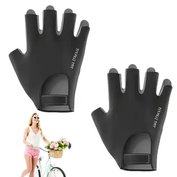 Călărie Jumătate Degetul Mănuși de Echitație Mănuși Anti-Alunecare de absorbție a șocurilor Deget și Jumătate de Biciclete Ciclism Mănuși Pentru Exercitarea