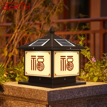 DANĂ în aer liber, Solar Post Lampa Vintage Creative Chineză Stâlp de Lumină LED-uri Impermeabil IP65 pentru Casă Vilă Curte