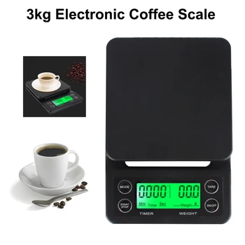 De uz Casnic Mini Cântar 3 kg 0,1 g Pentru Echilibrul Alimentar Cântărire, Cântare de Bucătărie Digital LCD Electronice Scară de Cafea cu Temporizator
