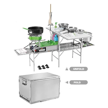 De Vânzare La Cald Bucătărie În Aer Liber, Truse De Scule Portabile De Lux Pentru Camping Bucătărie În Aer Liber