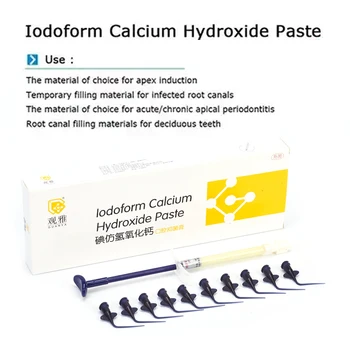 Dentare Material Iodoform Pasta de Hidroxid de Calciu canal Crema antibacterian Produs 2g Seringă Injectabile Stomatologie Consumabile