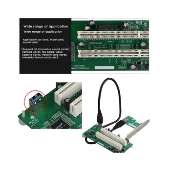 Desktop PCI-Express PCI-E pentru Adaptor PCI Card PCIe Dual Slot Pci placa de extensie USB 3.0 a Adăuga pe Card Convertor