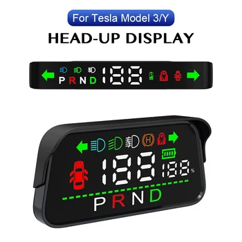 Digital Set de Alarmă Pentru Tesla Model 3 Y 2016-2023 Lumina Usa Echipamentul de Frânare Indicator Monitor Auto Head Up Display HUD Vitezometru