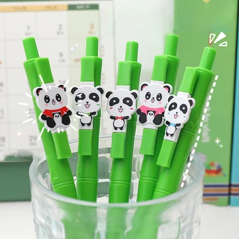 Drăguț Panda Pixuri cu Gel Negru de Cerneală Semnătura Pixuri Student Apăsați Pen Instrumente de Scris Kawaii Papetărie pentru Școală, Rechizite de Birou Cadou