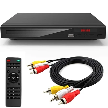 DVD Player pentru TV, Toate Regiunea Free DVD Discuri CD Player Ieșire AV Built-in PAL NTSC Intrare USB Telecomanda