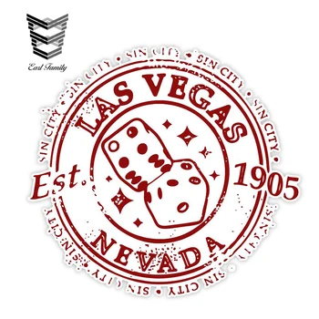 EARLFAMILY 13cm X 12.1 cm Autocolante Auto Las Vegas, Nevada Sin City Retro Sigiliu Decal Geamul Mașinii Camion Bara de Perete Decor de Styling Auto