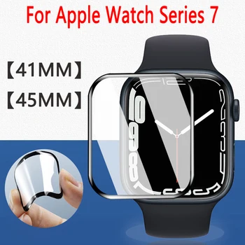 Ecran Protector Pentru Apple Watch 45mm 41mm 44mm 42mm 40mm 38mm iwatch SE 6 5 3 Film Moale, accesorii ceas apple watch seria 7
