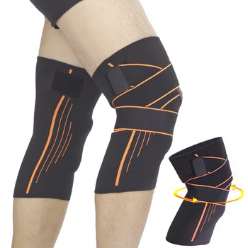 Elastice din Nylon Bandaj Genunchi pad Sport de Protecție de Siguranță 3D Țesut Protector Artrita Baschet Cot de Funcționare Suport Bretele
