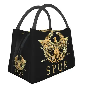 Epocă de Aur a Imperiului Roman, Bizantin Vultur Emblema Resuable Cutie de Prânz Femei Impermeabil Roma SPQR Cooler Termică Alimentare Sac de masa de Prânz