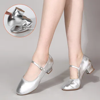 Femei Moderne Profesor de Dans Pantofi Doamnelor Fete Tango Salsa Practică Pantofi în aer liber Cauciuc Moale Jos Pantofii de Dans Adidași 4cm