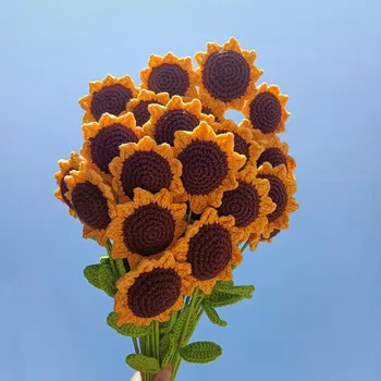 Femeile Hademade De Floarea-Soarelui Buchet De Flori Artificiale Cadou Pentru Aniversarea De Naștere. Partidul Decor Ridicata Cadou De Ziua Recunoștinței