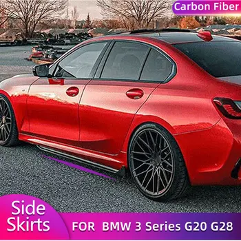 Fibra de Carbon Auto praguri Laterale Extensii Șorț de Buze Pentru BMW Seria 3 G20 G28 330i M Sport 2020-2023