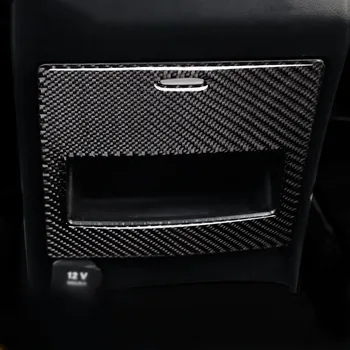 Fibra de Carbon de Styling Auto Cotiera Spate Cutie de Depozitare Panou Decor Autocolant Garnitura Pentru Mercedes Benz ML, GL, GLS GLE Accesorii