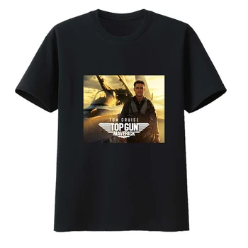 Filmul Top Gun Bumbac T-Shirt Tom Cruise și a Lui Rece Avioane de luptă Topuri Y2k T-shirt pentru Bărbați Confortabil Scurt si Vara Tee