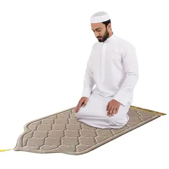 Flanel covor de Rugăciune Pentru Musulmani Portabil Covor de Rugăciune Covor de Cult Îngenuncheze Relief Podea Covoare anti-alunecare Moale Rugăciune Pentru Dormitor