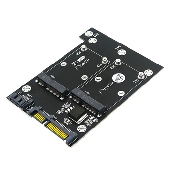 Gol Card Dual MSATA SSD La Dual SATA3.0 6Gbps Convertor Adaptor de Card Cu LED Indicator