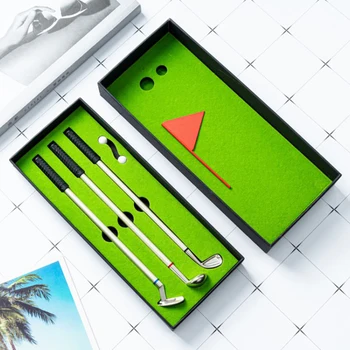 Golf De Lux Cadouri Pixuri Set Desktop Mini Golf Verde Metal Stilou Personalizat Logo-Ul Personalizat Numele Profesor Cadou Rechizite Școlare