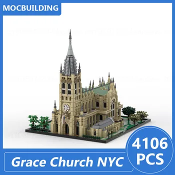 Grace Church NYC Arhitectura Model Moc Blocuri Diy Asambla Cărămizi Afișa Colecția Creative de Crăciun Jucării Cadouri 4106PCS