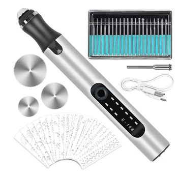 Gravura Pen, Electric Gravură Tool Kit USB Reîncărcabilă Gravor Gravură Pix Micro-Acumulator Sculpta Instrument pentru DIY Arta