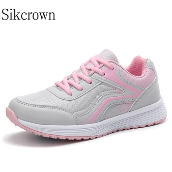 Gri Roz din Piele Adidasi pentru Femei cu Talpă de Pantofi de Funcționare PU Tenis în aer liber Formatori Casual Plimbări Jogging Sport Pantofi Toamna Size41