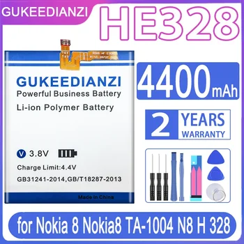 GUKEEDIANZI Înlocuirea Bateriei HE328 4400mAh pentru Nokia 8 Nokia8 TA-1004 N8 H 328