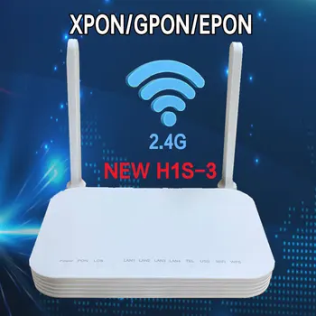 H1S-3 GPON EPON XPON 2.4 G 1GE+3FE+1POTS+Wifi ONU ONT engleză por firmware ac 2 antenas router ont modem
