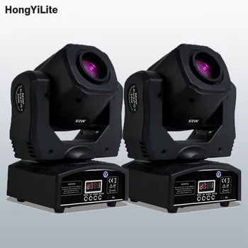 HONGYI Spot LED, 60W Mișcare Cap DJ Lumini Mini Gobos Și Culori Liră Proiector DMX Etapă de Iluminare Pentru Disco ring de Dans