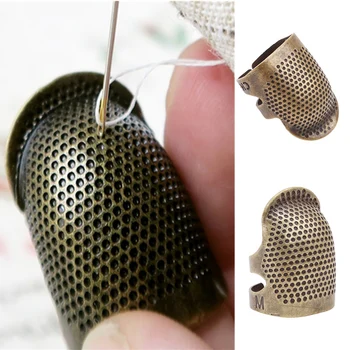 Hot Nou Antic Metal Alamă Cusut Degetar Ace Degetul Protector DIY Utile Instrumente de Cusut Accesorii