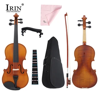 IRIN 4/4 1/4 1/8 Vioara Acustica din Lemn Masiv Culori Naturale Luminoase Violino Tei Vioara Kituri Cu Cazul Arc Instrument Cadou