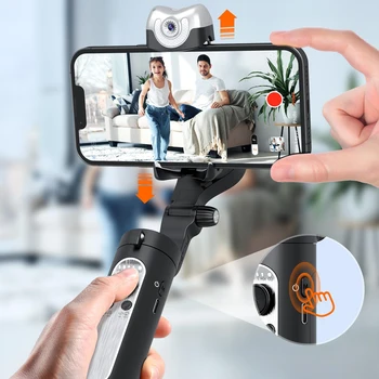 isteady V2 Trei Axe Stabilizator Gimbal cu Ai de Urmărire Portabile Gimbal Stabilizator Selfie Stick cu Lumina de Umplere pentru Smartphone
