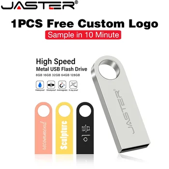 JASTER Nouă Cheie Usb Flash Drive 32GB Suport Gratuit LOGO-ul Personalizat Stick Usb de 128GB Metal USB 2.0 Pen Drive 4GB 8GB 16GB Pendrive 64GB